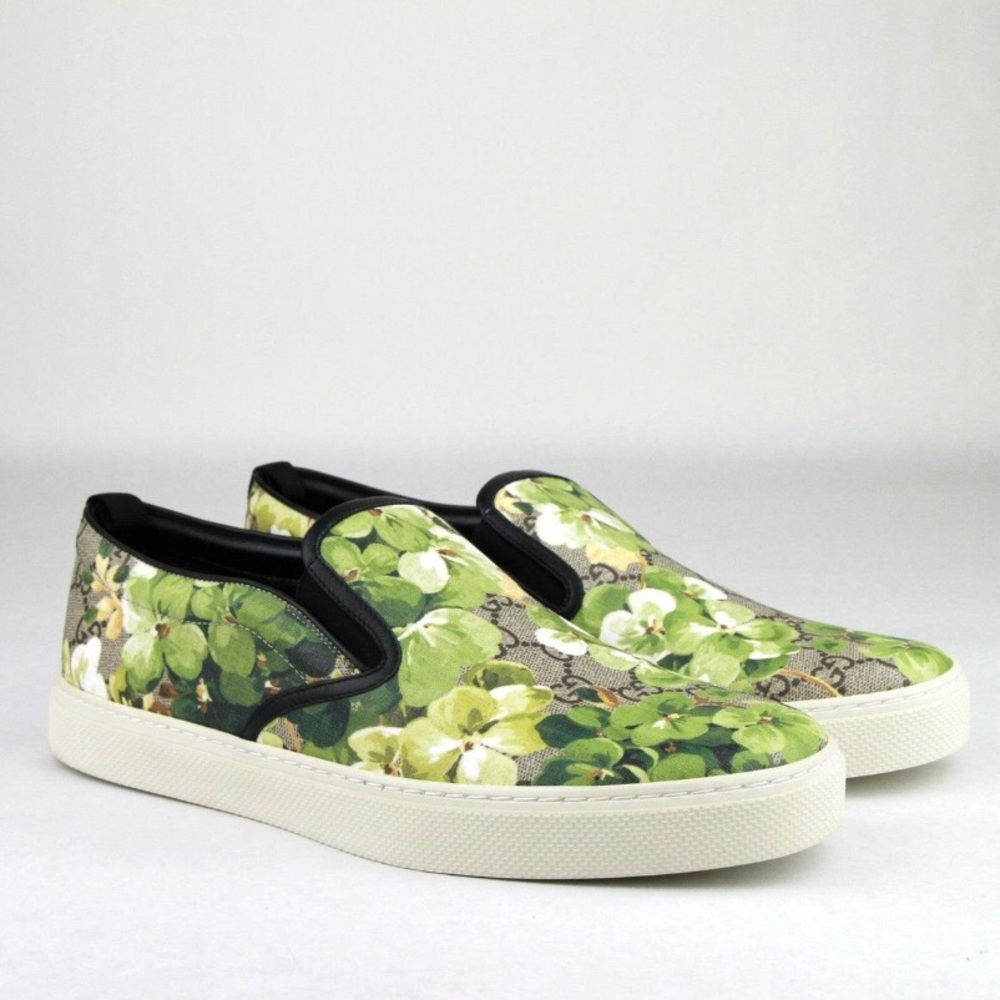 Gucci Supreme GG canvas “Bloom” slip on sneakers